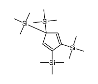 trimethyl-[1,3,4-tris(trimethylsilyl)cyclopenta-2,4-dien-1-yl]silane Structure