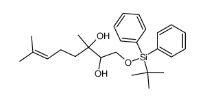1-((tert-butyldiphenylsilyl)oxy)-3,7-dimethyloct-6-ene-2,3-diol Structure