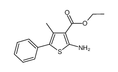2-氨基-4-甲基-5-苯基噻吩-3-羧酸乙酯结构式