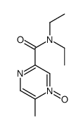 N,N-diethyl-5-methyl-4-oxidopyrazin-4-ium-2-carboxamide结构式