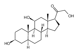 3-beta,11-beta,21-三羟基-5-alpha-20-孕烷酮结构式