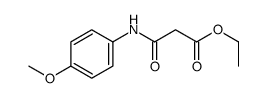 ethyl 3-(4-methoxyanilino)-3-oxopropanoate Structure