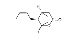 (1R,5R,8S,10Z)-(-)-8-(2-Pentenyl)-2-oxabicyclo[3.2.1]octan-3-on Structure