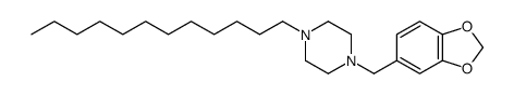 1-Dodecyl-4-(1,3-benzodioxol-5-ylmethyl)piperazine Structure