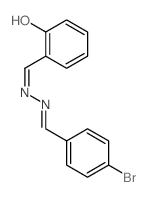 Benzaldehyde, 2-hydroxy-, 2-[(4-bromophenyl)methylene]hydrazone structure