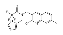 Acetamide, N-[(2-chloro-7-methyl-3-quinolinyl)methyl]-2,2,2-trifluoro-N-(2-furanylmethyl)- (9CI) Structure