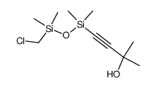 4-(3-Chloromethyl-1,1,3,3-tetramethyl-disiloxanyl)-2-methyl-but-3-yn-2-ol结构式