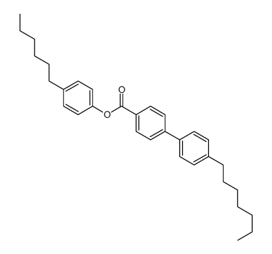 (4-hexylphenyl) 4-(4-heptylphenyl)benzoate结构式
