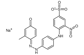 sodium,4-[4-[(2E)-2-(2-methyl-4-oxocyclohexa-2,5-dien-1-ylidene)hydrazinyl]anilino]-3-nitrobenzenesulfonate结构式