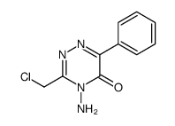 4-amino-3-(chloromethyl)-6-phenyl-1,2,4-triazin-5-one Structure
