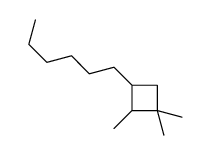 3-hexyl-1,1,2-trimethylcyclobutane Structure