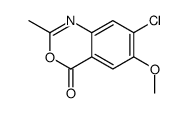 7-chloro-6-methoxy-2-methyl-3,1-benzoxazin-4-one结构式