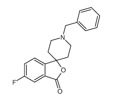 1'-benzyl-5-fluoro-3H-spiro[2-benzofuran-1,4'-piperidine]-3-one结构式