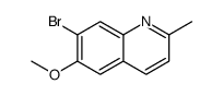 7-bromo-6-methoxy-2-methylquinoline Structure