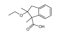 2-ethoxy-1,2-dimethyl-3H-indene-1-carboxylic acid Structure
