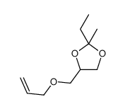 2-ethyl-2-methyl-4-(prop-2-enoxymethyl)-1,3-dioxolane结构式