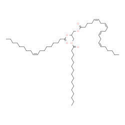 1-Palmitoyl-2-Oleoyl-3-Arachidonoyl-rac-glycerol结构式