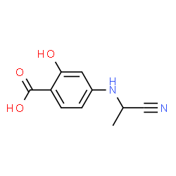 Benzoic acid, 4-[(1-cyanoethyl)amino]-2-hydroxy- (9CI)结构式