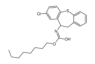 octyl N-(3-chloro-5,6-dihydrobenzo[b][1]benzothiepin-5-yl)carbamate结构式