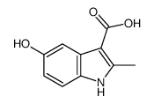 5-羟基-2-甲基-1H-吲哚-3-羧酸结构式