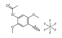 4-acetamido-2,5-dimethoxybenzenediazonium,hexafluorophosphate结构式