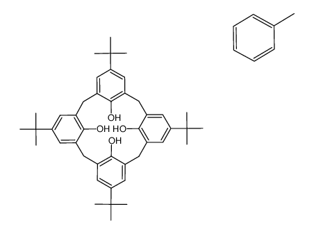 5,11,17,23-tetra-tertbutyl 25,26,27,28-tetra-hydroxycalix{4}arene*C7H8 Structure