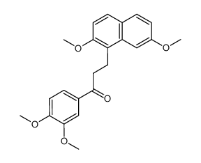 3-(2,7-dimethoxynaphthalen-1-yl)-1-(3,4-dimethoxyphenyl)propan-1-one结构式