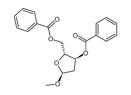 methyl 3,5-dibenzoyloxy-2-deoxy-α-D-erythropentofuranoside结构式