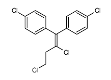 1-chloro-4-[2,4-dichloro-1-(4-chlorophenyl)but-1-enyl]benzene结构式