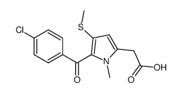 2-[5-(4-chlorobenzoyl)-1-methyl-4-methylsulfanylpyrrol-2-yl]acetic acid Structure