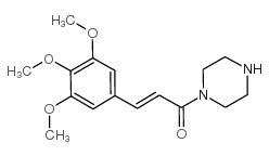 1-(3,4,5-三甲氧基肉桂酰基)哌嗪结构式
