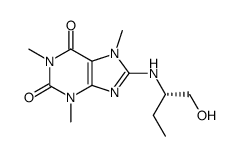 (S)-(-)-8-(1-hydroxy-2-butyl)-aminocaffeine结构式