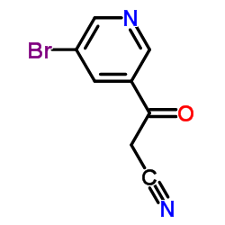 5-溴-β-氧代-3-吡啶丙腈结构式