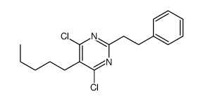 4,6-dichloro-5-pentyl-2-(2-phenylethyl)pyrimidine Structure