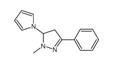 2-methyl-5-phenyl-3-pyrrol-1-yl-3,4-dihydropyrazole结构式