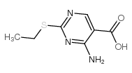 2-乙基巯基-4-氨基嘧啶-5-羧酸结构式