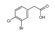 2-(3-Bromo-4-chlorophenyl)acetic acid Structure