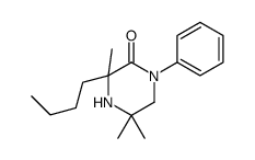 3-butyl-3,5,5-trimethyl-1-phenylpiperazin-2-one结构式