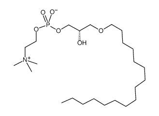 3-o-hexadecyl-sn-glycero-1-phosphocholine结构式
