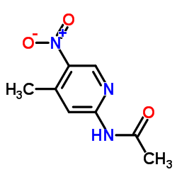 N-(4-Methyl-5-nitro-2-pyridinyl)acetamide Structure