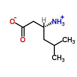 (R)-3-Amino-5-methylhexanoic acid Structure