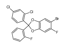 5-bromo-2-(2,4-dichlorophenyl)-6-fluoro-2-(2-fluorophenyl)benzo[1,3]dioxole Structure