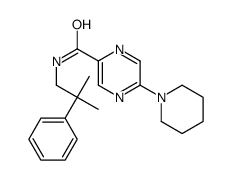 N-(2-methyl-2-phenylpropyl)-5-piperidin-1-ylpyrazine-2-carboxamide结构式