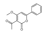 3-acetyl-4-methoxy-6-phenylpyran-2-one Structure