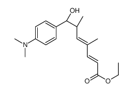 ethyl (2E,4E,6R,7R)-7-[4-(dimethylamino)phenyl]-7-hydroxy-4,6-dim ethyl-hepta-2,4-dienoate结构式
