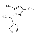 2-(1-Furan-2-yl-ethyl)-5-methyl-2H-pyrazol-3-ylamine Structure