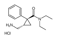 (E)-2-(氨基甲基)-N,N-二乙基-1-苯基环丙甲酰胺盐酸盐结构式
