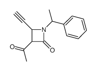 3-acetyl-4-ethynyl-1-(1-phenylethyl)azetidin-2-one结构式