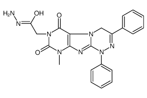 2-(9-methyl-6,8-dioxo-1,3-diphenyl-4H-purino[8,7-c][1,2,4]triazin-7-yl)acetohydrazide结构式