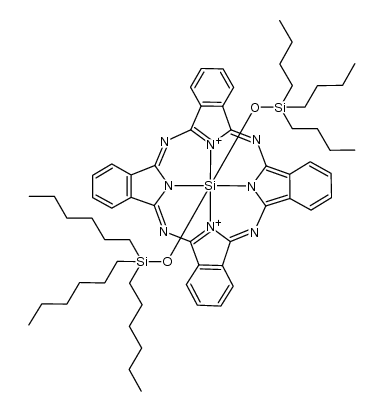 silicon phthalocyanine tri-n-butylsilyl oxide tri-n-hexylsilyl oxide Structure